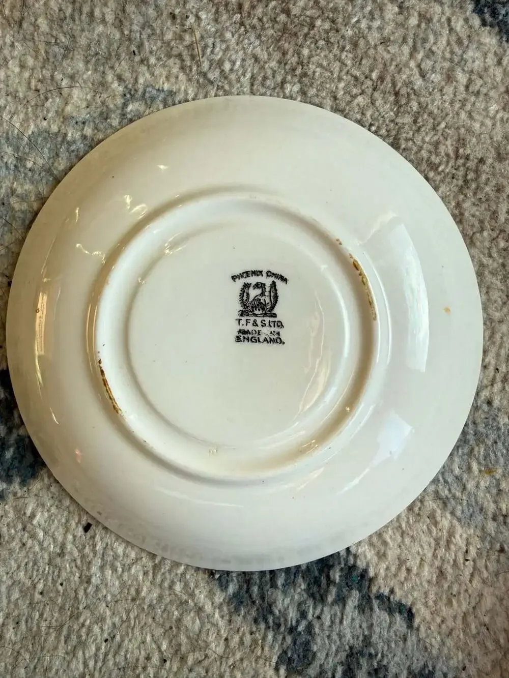 Phoenix China T.F. & S. Ltd. England Floral Hand Painted Saucer